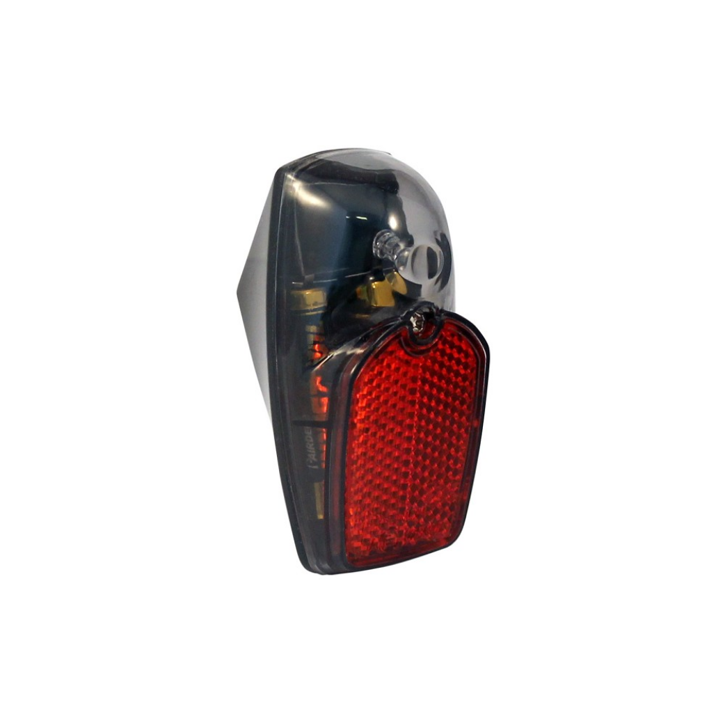 Union LED Rücklicht. Spritzwassergeschützt, Edelstahl, Rauchglas. inkl. Batterien (Werkstattverpackung).