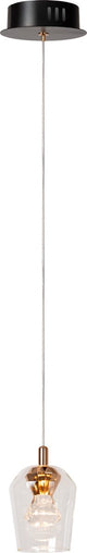 Lucide berliane - Hängelampe - ø 12 cm - LED dimmbar - 1x4w 2700k - mit austauschbarem LED-Modul - transparent | wesentlich