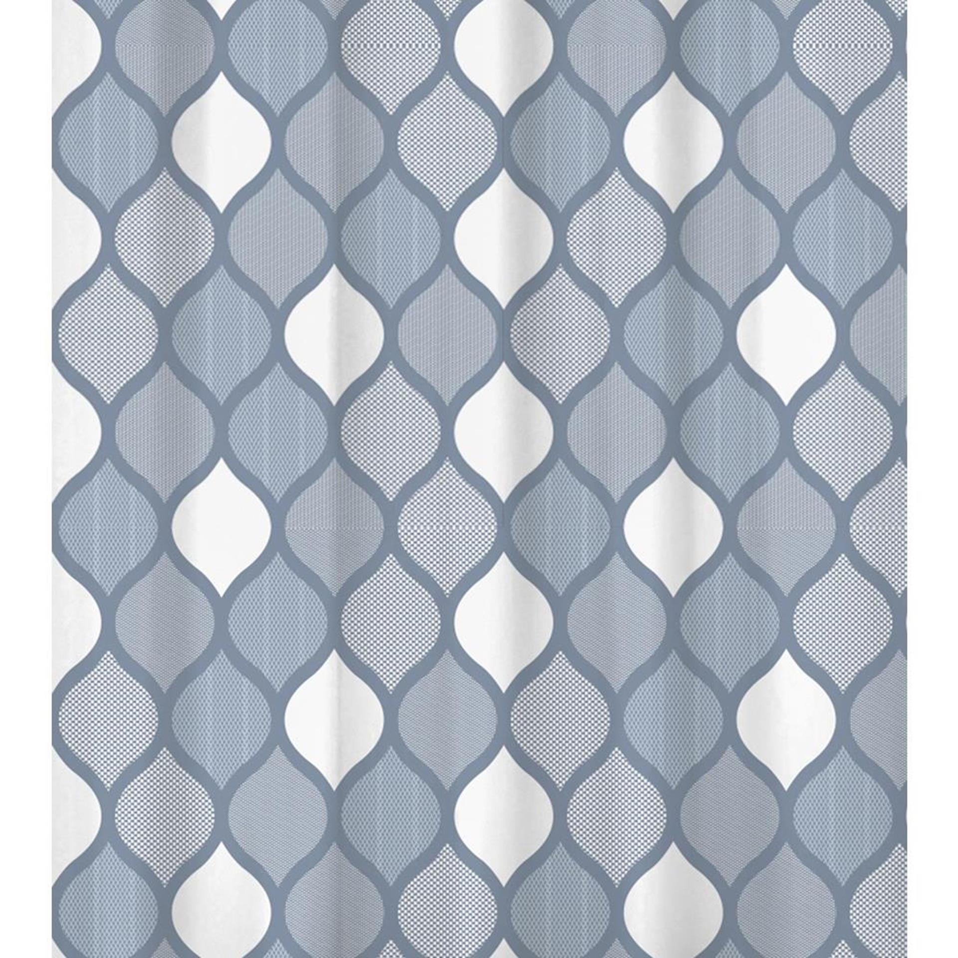 Niederländische Haus Duschvorhang 180x200 Geo Blau