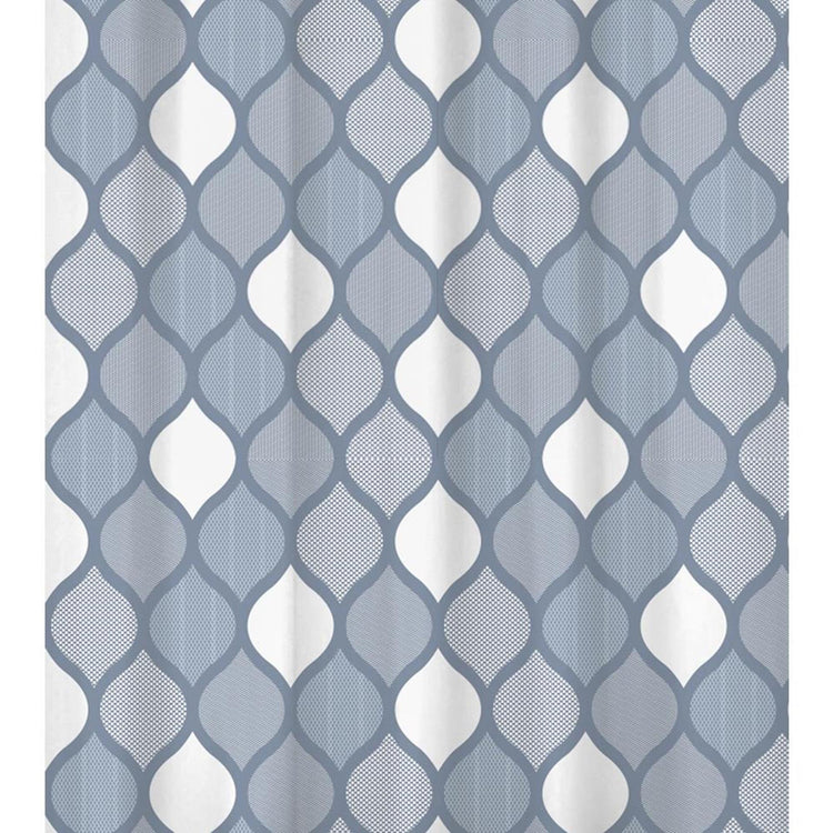 Niederländische Haus Duschvorhang 180x200 Geo Blau