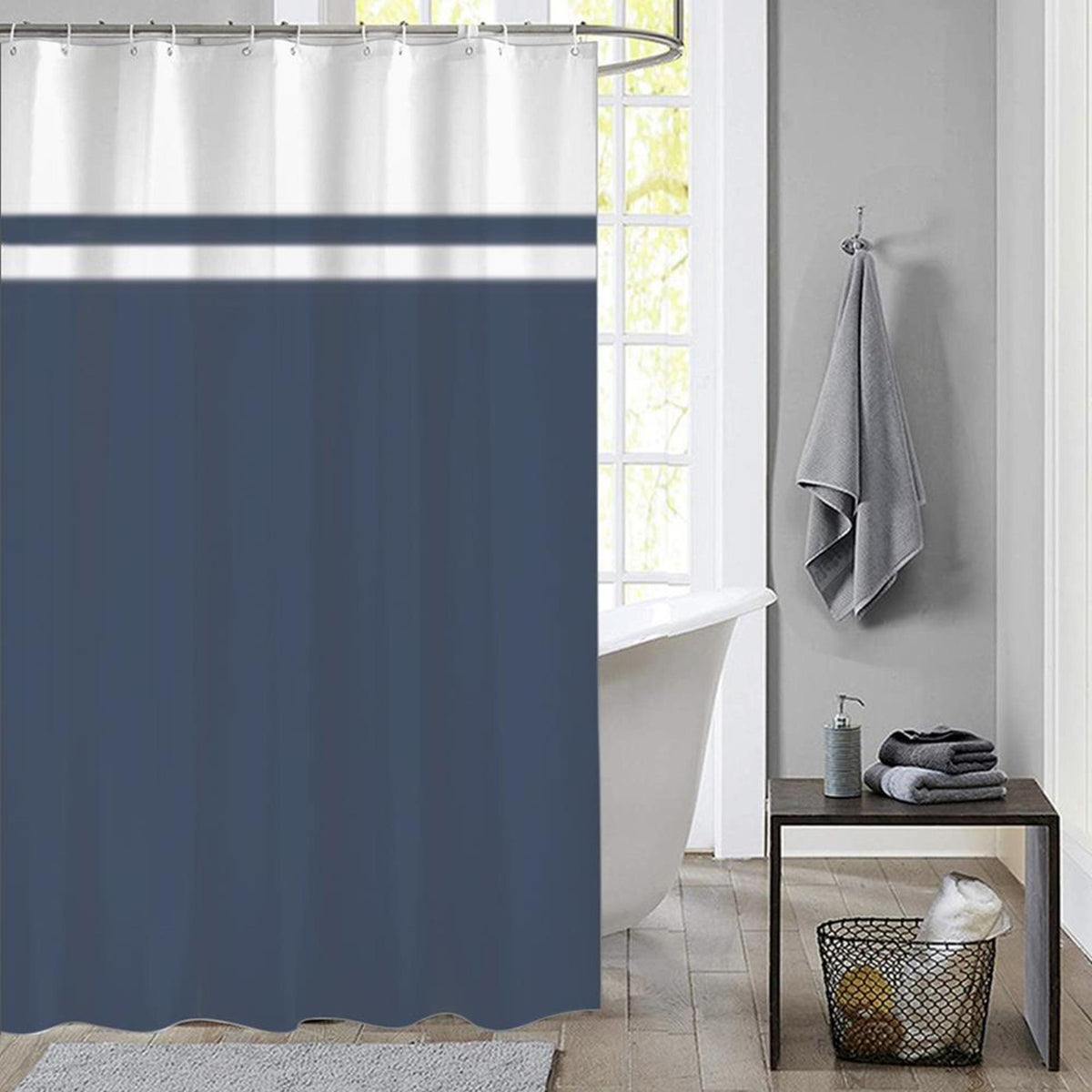 Niederländisches Haus Niederländische Haus Duschvorhang 180x200 cm blau
