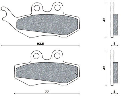 NEWFRen Bremsblock Set FD0195 Läufer 125-180, RS2000 für