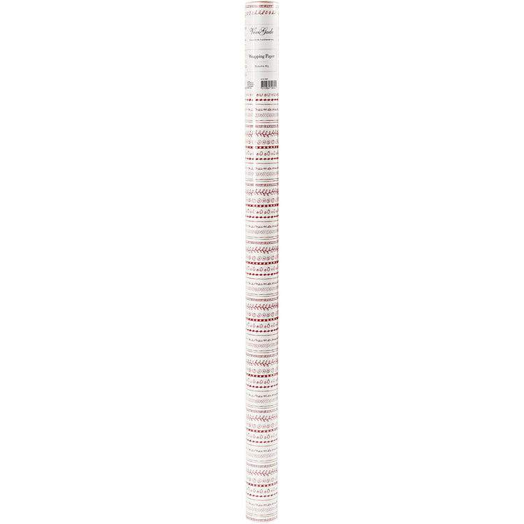 Creativ Company Geschenkpapier, Kritzeleien, B: 70 cm, 80 gr, rot, weiß, 4 m 1 Rolle