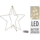 Andere Marken Gold -Colored Christmas Star mit LED -Beleuchtung auf Batterie 37 cm