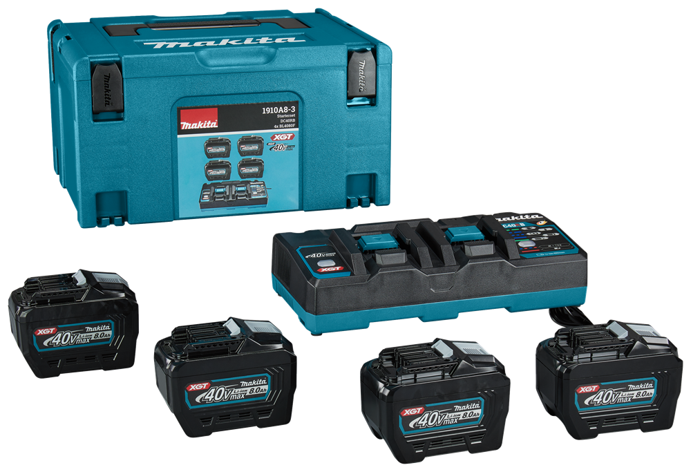 Makita Akku-Starterset xgt dc40rb 4xbl4080f