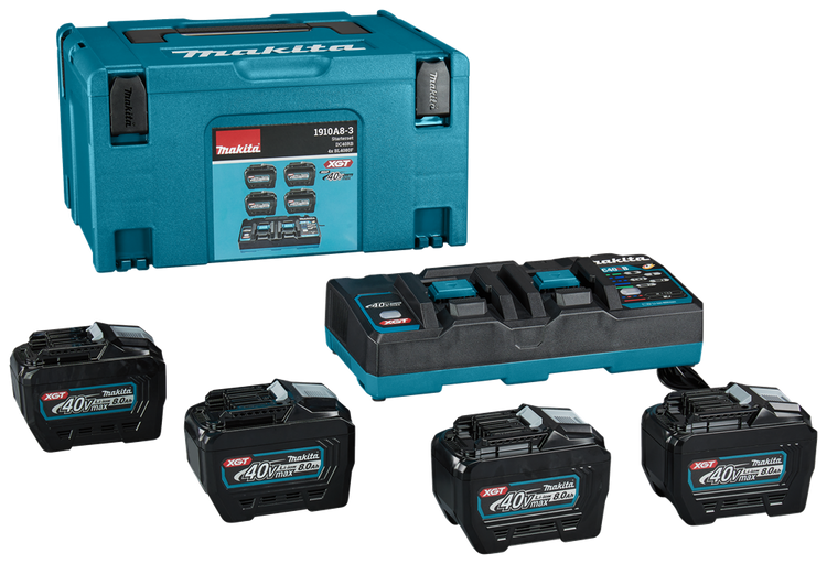 Makita Akku-Starterset xgt dc40rb 4xbl4080f