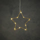 Edelman Stern Gold warmweiß 10LED batteriebetrieben - D25cm | 6 Stück