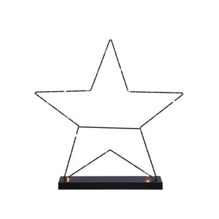 Dekorationsstern Black 25 LED -Batterie betrieben B9XD55cm