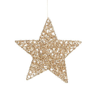 Ornament Star Champagner - D25CM