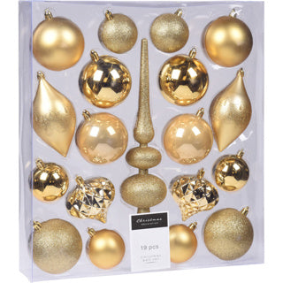 Weihnachten Hangdo Set 19sts Gold