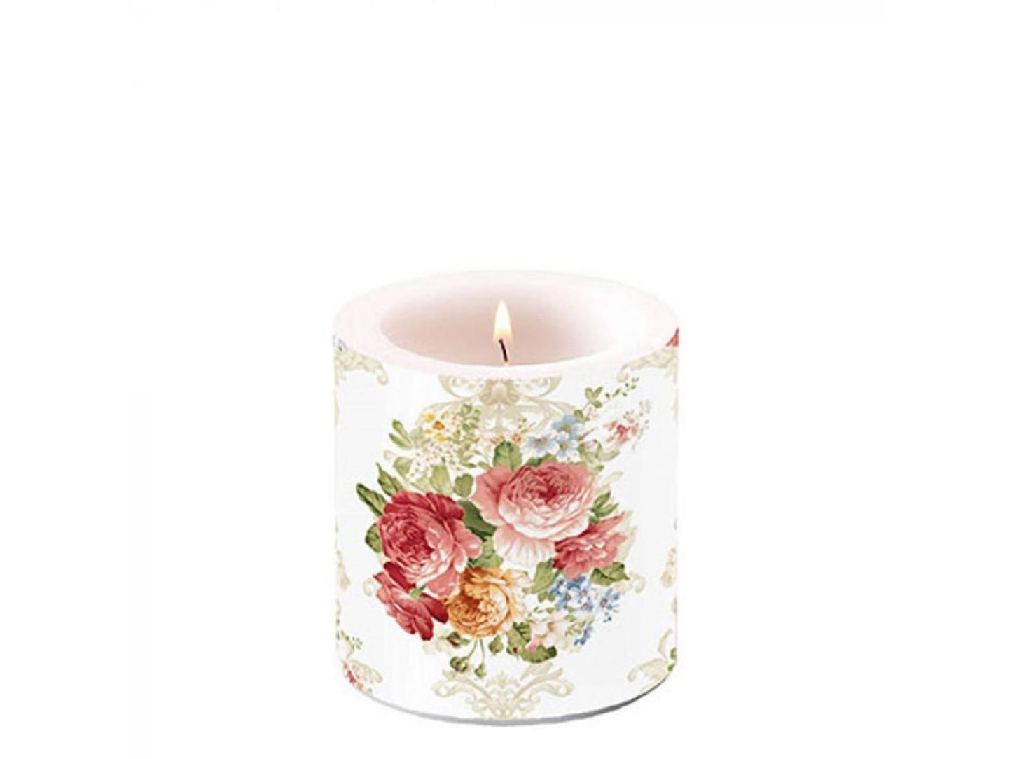 Ambiente Kerze Sara Creme ø7,5xh8cm