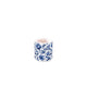 Ambiente-Kerze klein, Delfter Blau mit Blumenmuster
