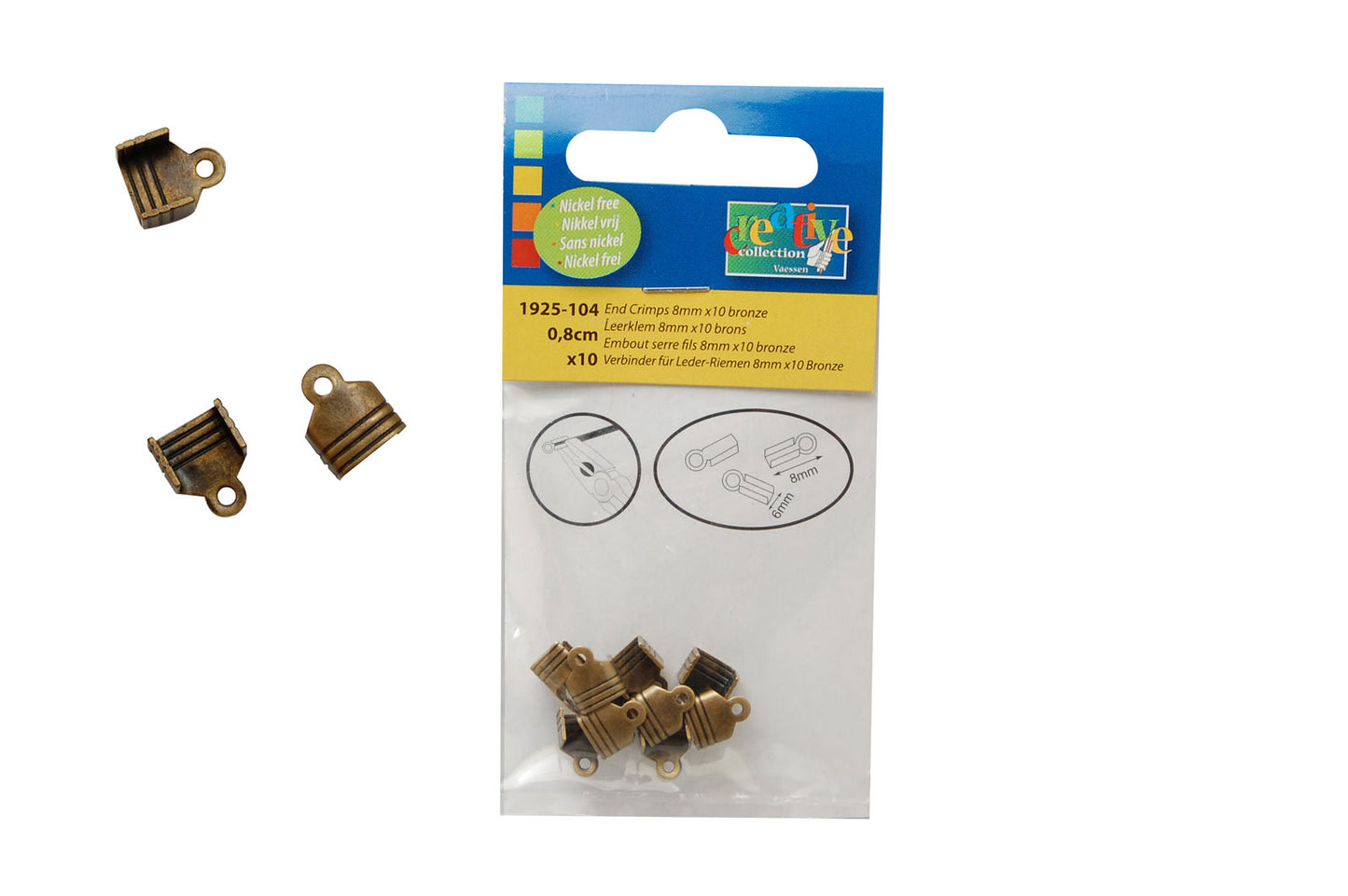 Vaessen creative • Endkappen 10 Stück Bronze