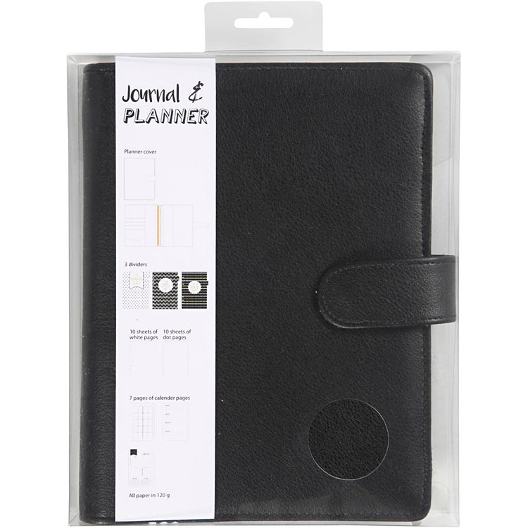 Creativ Firmenplaner Bullet Journal, Größe 19x23,5x4 cm, Ringbuch, schwarz, 1 Stück