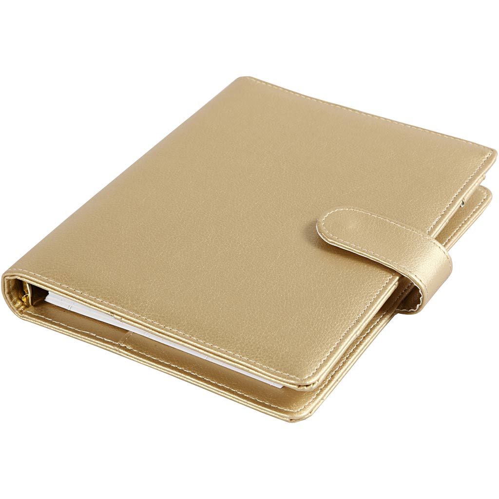 Creativ Firmenplaner Bullet Journal, Größe 19x23,5x4 cm, Ringbuch, Gold, 1 Stück