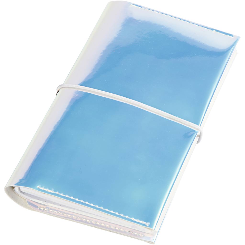 Creativ Firmenplaner Bullet Journal, Größe 10x18x1,5 cm, Gummiverschluss, holografisch, 1 Stück