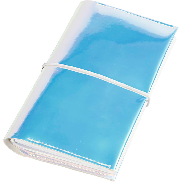 Creativ Firmenplaner Bullet Journal, Größe 10x18x1,5 cm, Gummiverschluss, holografisch, 1 Stück