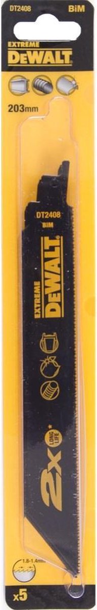 Dewalt dt2408l Säbelsägeblatt – 203 x 2,5 mm – Metall (5 Stück)