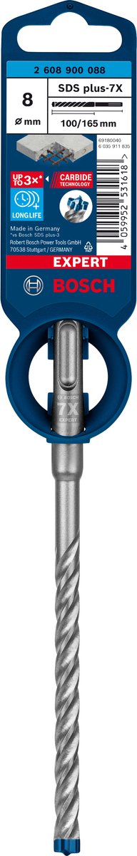 Bosch Expert SDS Plus-7x Bohrhammer 8 x 100 x 165 mm