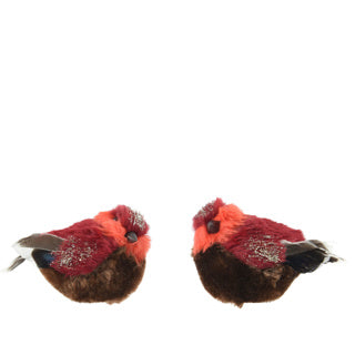 Kaemingk Vogel Kunstfell auf Clip 2assl.7cm x B.11cm x H.8cm | 4 Stück