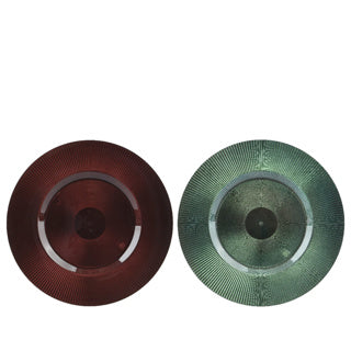Kaemingk Deko-Tellerkappe, 2-farbig, sortiert, Durchmesser 33 cm x H. 1,5 cm | 6 Stück