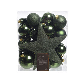 Kaemingk Weihnachtskugeln Polystyrol matt, glänzend, Glitzermix Durchmesser 8cm