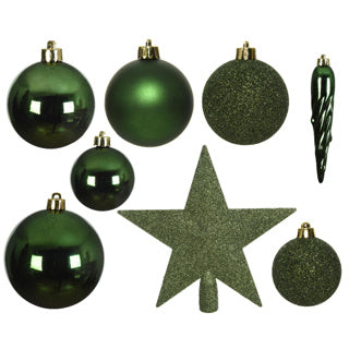 Kaemingk Weihnachtskugeln Polystyrol matt, glänzend, Glitzermix Durchmesser 8cm