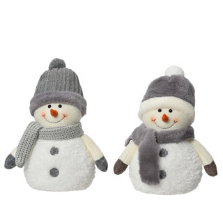 Kaemingk Schneemann Polyester 2fach, 20 cm x 12 cm x 29 cm