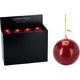 Weihnachtskugel 80mm glitzerrot | 24 Stück