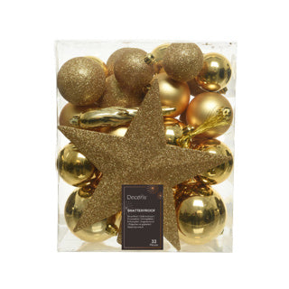 Kaemingk Weihnachtskugeln Polystyrol glänzend, matt, Glitzermix, Durchmesser 8 cm