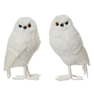 Kaemingk Eule Polyester 2fach, 9cm x 8cm x 15cm hoch | 2 Stk