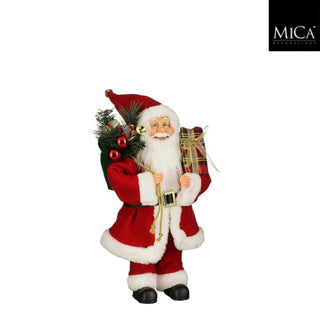 Edelman Dekoration Weihnachtsmann rot - L25xB15xH40cm