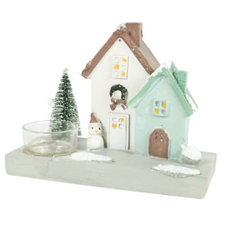 Weihnachts -Teelicht -Halterhaus 3 Assorti