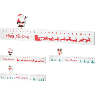 Adventskalender 40cm weiß 3fach sortiert | 6 Stück