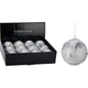 Weihnachtskugel 80mm glitzer silber | 12 Stück