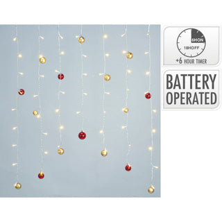 LED-Vorhang Weihnachtskugel 74led