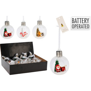 Weihnachtskugel LED 80mm 3fach Design | 12 Stück