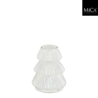 Edelman Kerzenständer Baum weiß - H8xT6,5cm | 4 Stück