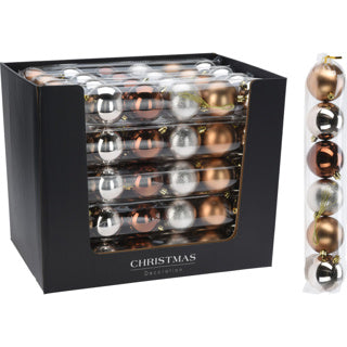 Weihnachtskugel-Set 6x70mm Bernstein | 20 Stück