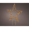 Kaemingk Mikro-LED-Pfahlleuchte aus Korbgeflecht, stabile Außenlänge: 1 cm x B. 48 cm x H. 54 cm
