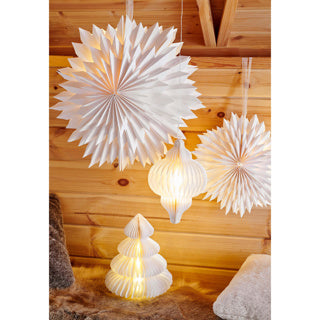 Mikro-LED-Baum aus Papier für den Innenbereich, FSC-Mischung, 100 % Durchmesser, 42 cm x 48 cm