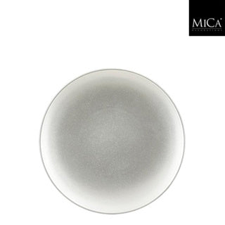 Edelman Mila Dekorationsteller recycelter Kunststoff silber H1,5xT25cm | 4 Stück