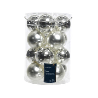 Kaemingk Weihnachtskugeln Glas glänzend, matt mixdia8cm