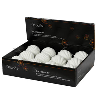 Weihnachtskugel auf Drahtschaum 2assdia8cm | 12 Stück