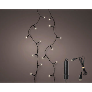 Kaemingk LED-Duracharge-Grundleuchten mit 8 Funktionen, Funkeleffekt für den Außenbereich, 1500 cm