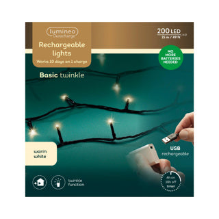 Kaemingk LED-Duracharge-Grundleuchten mit 8 Funktionen, Funkeleffekt für den Außenbereich, 1500 cm