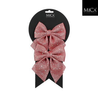 Edelman Schleife rosa 2 Stück - L12xB13xH1cm | 5 Stück