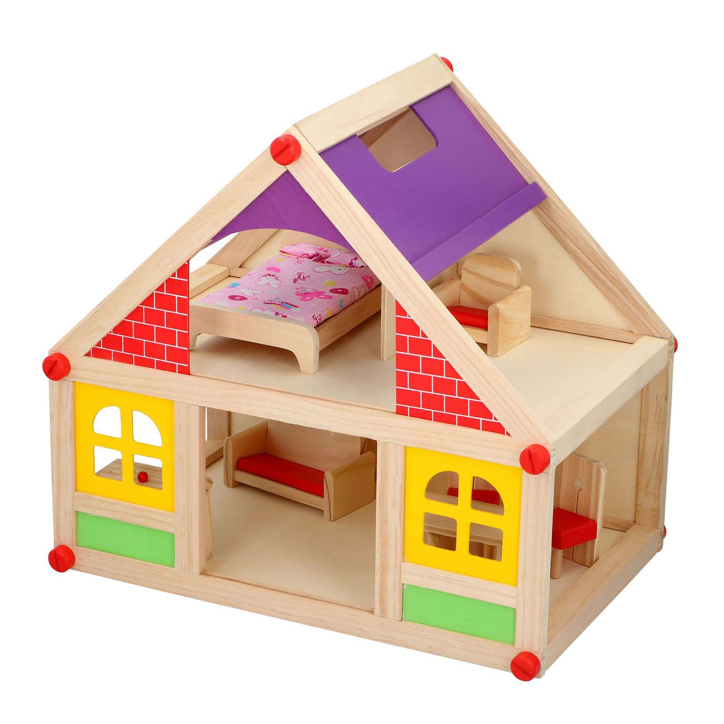 Holzpuppenhaus, 11dlg.