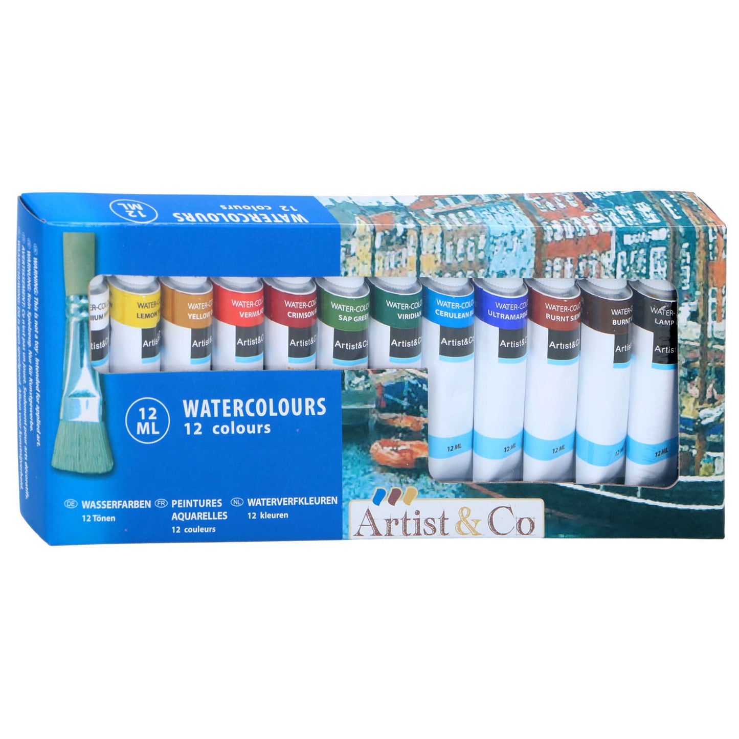Aquarellfarbe, 12st.