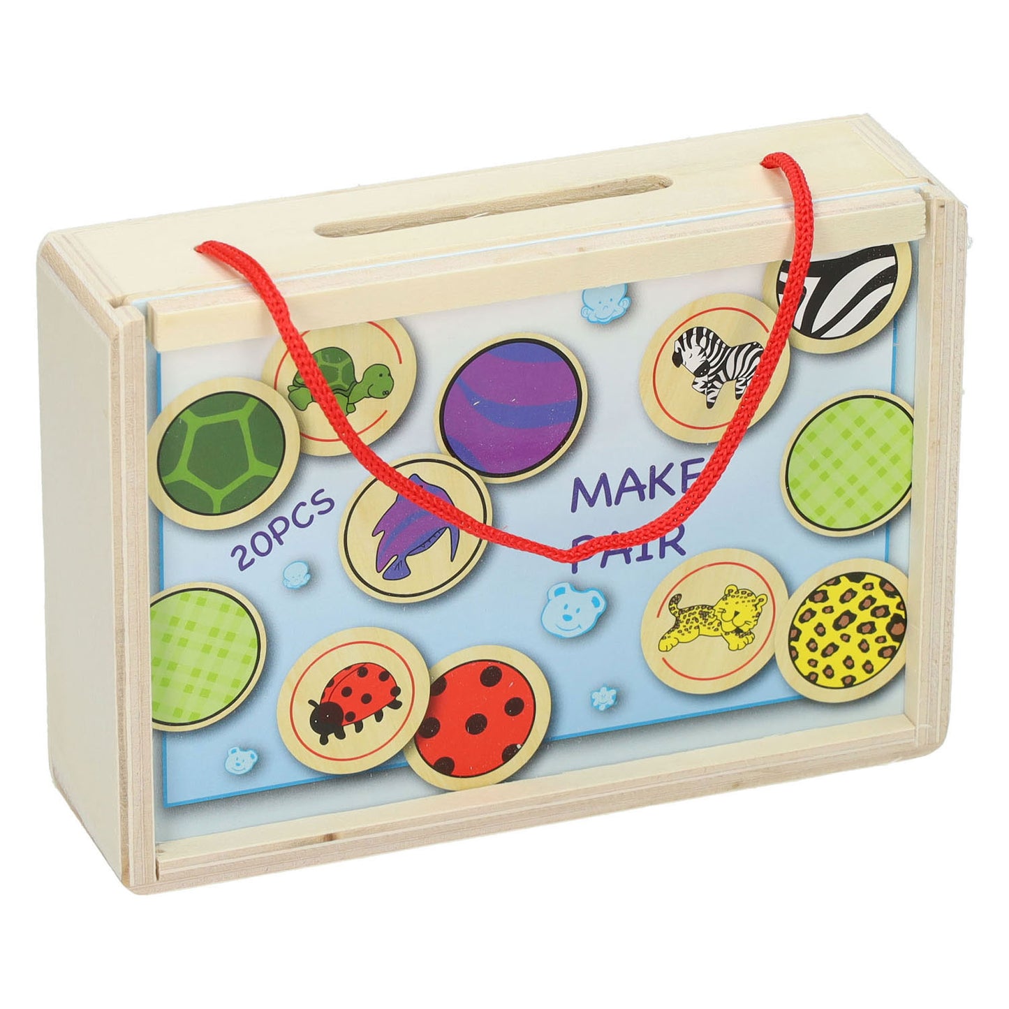 Memo spielen Tiere Holz, 20dlg.